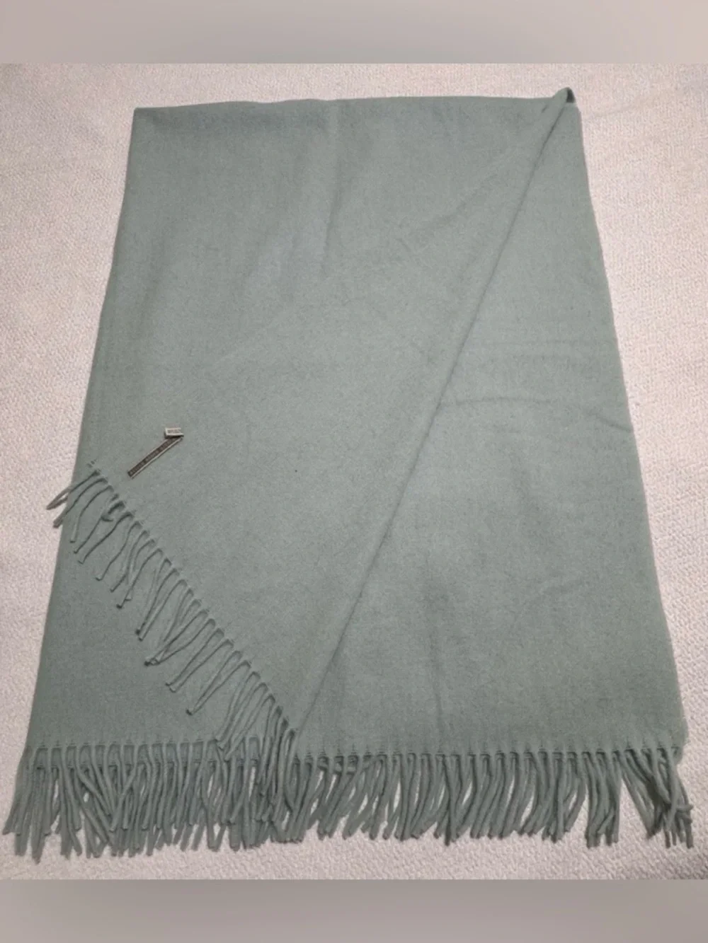 Patmos Throw By Alicia Adam’s Alpaca Blanket Cover Shawl in Aqua Solid Color